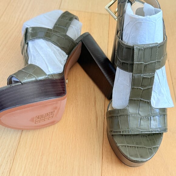 Michael Kors Becker T Strap Leather Platform Sandal - NBW - Picture 3 of 6